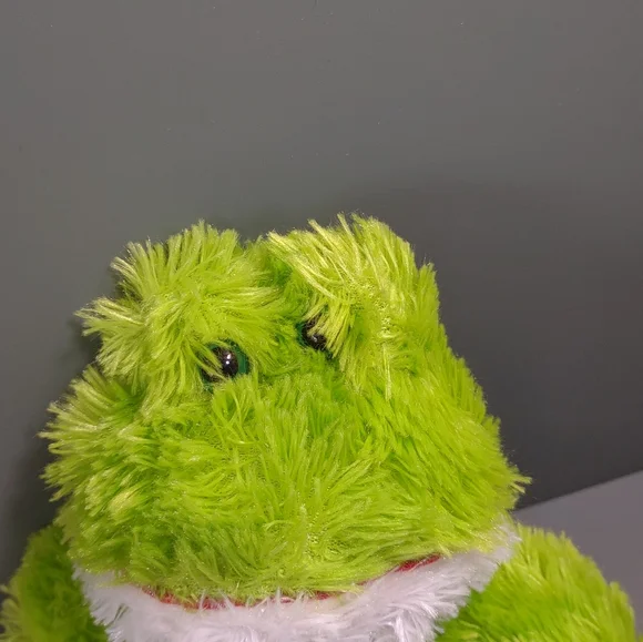 Green Frog Stuffed Animal - Picture 2 of 7
